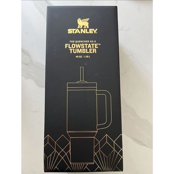 Stanley Deco Collection Quencher H2.0 FlowState Tumbler 40 OZ | Black Gloss Deco - Picture 2 of 4